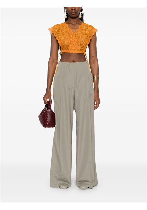 Grey pleat-detailed trousers Dries van noten - women DRIES VAN NOTEN | 2510109091374801